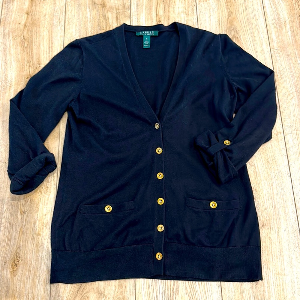 Vintage LAUREN Ralph Lauren Cardigan with gold buttons